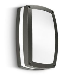 APPLIQUE/PLAFONIERA DA ESTERNO IP54 RETTANGOLARE 2XE27 CORNICE DISPONIBILE IN 4 COLORI GEA LUCE - Cristalensi Shop Online