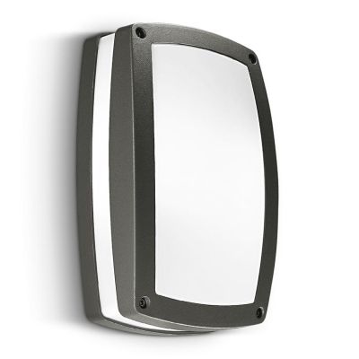 APPLIQUE/PLAFONIERA DA ESTERNO IP54 RETTANGOLARE 2XE27 CORNICE DISPONIBILE IN 4 COLORI GEA LUCE - Cristalensi Shop Online