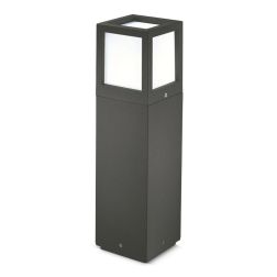 PALO PER ESTERNO ALTEZZA 40 CM IP54 1XE27 DUE COLORI GRIGIO ALLUMINIO E ANTRACITE GEA LUCE - Cristalensi Shop Online 2