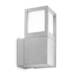 APPLIQUE DA ESTERNO IP54 DUE COLORI ANTRACITE E GRIGIO ALLUMINIO 1XE27 GEA LUCE - Cristalensi Shop Online 2