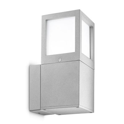 APPLIQUE DA ESTERNO IP54 DUE COLORI ANTRACITE E GRIGIO ALLUMINIO 1XE27 GEA LUCE - Cristalensi Shop Online