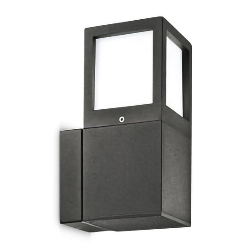 APPLIQUE DA ESTERNO IP54 DUE COLORI ANTRACITE E GRIGIO ALLUMINIO 1XE27 GEA LUCE - Cristalensi Shop Online