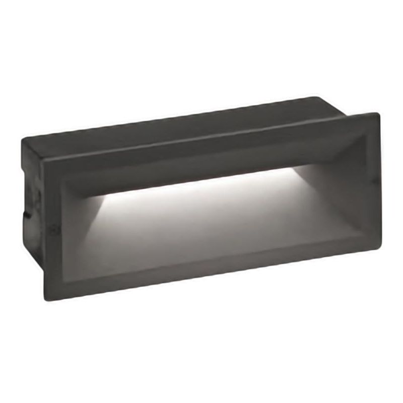 SEGNAPASSO DA INCASSO PER ESTERNI IP65 ANTRACITE O GRIGIO CON LED 13W LUCE 4000K GEA LUCE - Cristalensi Shop Online
