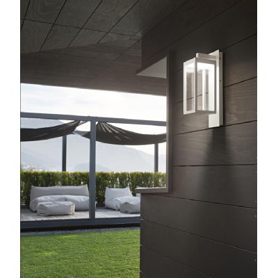 LAMPADA DA PARETE A LANTERNA DA ESTERNO IP54 LED 13W LUCE 4000K ANTRACITE O BIANCO GEA LUCE GEA LUCE - Cristalensi Shop Online