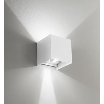 APPLIQUE DA ESTERNO BIEMISSIONE LED 2X5W LUCE 3000K O 4000K 5 COLORI DISPONIBILI IP54 GEA LUCE GEA LUCE - Cristalensi Shop Onlin