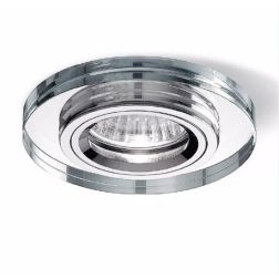 INCASSO IN CRISTALLO EFFETTO SPECCHIO CON PORTALAMPADE GU10 FORO 6,5 CM GEA LUCE - Cristalensi Shop Online 2
