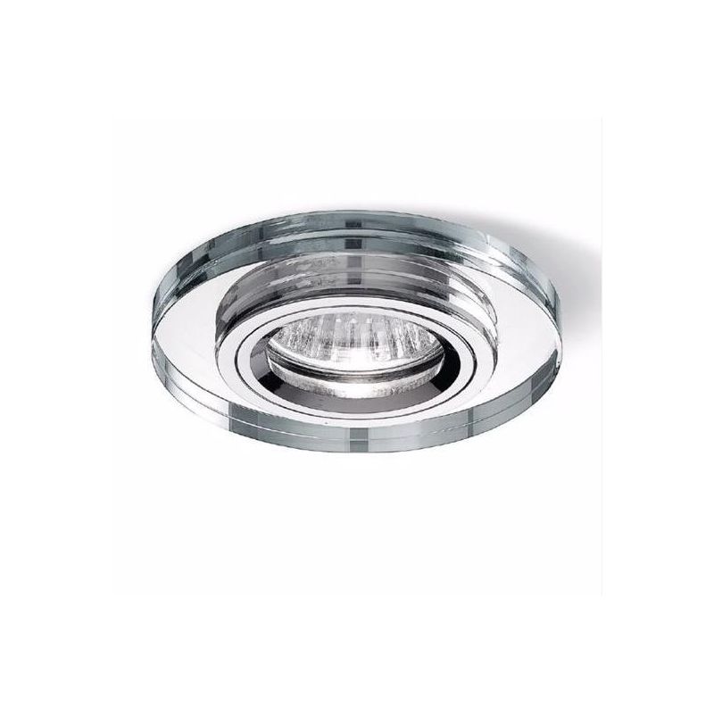 INCASSO IN CRISTALLO EFFETTO SPECCHIO CON PORTALAMPADE GU10 FORO 6,5 CM GEA LUCE - Cristalensi Shop Online