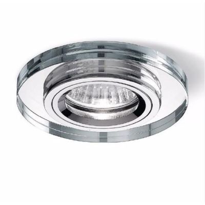 INCASSO IN CRISTALLO EFFETTO SPECCHIO CON PORTALAMPADE GU10 FORO 6,5 CM GEA LUCE - Cristalensi Shop Online