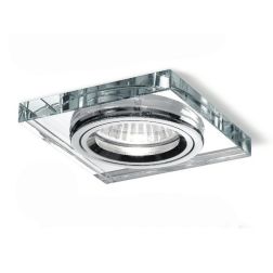 INCASSO IN CRISTALLO QUADRATO EFFETTO SPECCHIO CON PORTALAMPADE GU10 GEA LUCE - Cristalensi Shop Online 2