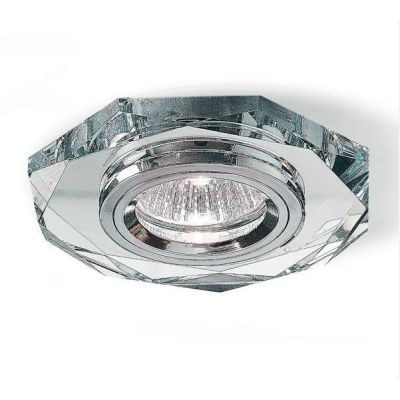 INCASSO IN CRISTALLO ESAGONALE EFFETTO SPECCHIO CON PORTALAMPADE GU10 GEA LUCE - Cristalensi Shop Online