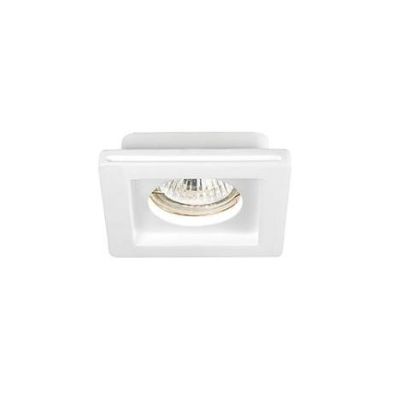 FARETTO DA INCASSO IN GESSO QUADRATO CON PORTALAMPADE GU10 VERNICIABILE GEA LUCE - Cristalensi Shop Online