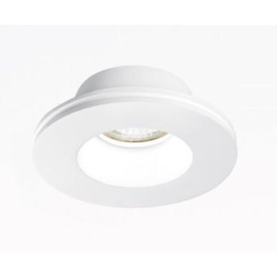 FARETTO DA INCASSO IN GESSO ROTONDO CON PORTALAMPADE GU10 VERNICIABILE GEA LUCE - Cristalensi Shop Online