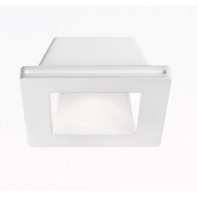 FARETTO DA INCASSO IN GESSO QUADRATO CON PORTALAMPADE GU10 VERNICIABILE GEA LUCE - Cristalensi Shop Online