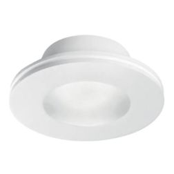 FARETTO DA INCASSO IN GESSO ROTONDO CON DIFFUSORE IN VETRO CON PORTALAMPADE GU10 VERNICIABILE GEA LUCE - Cristalensi Shop Online 2