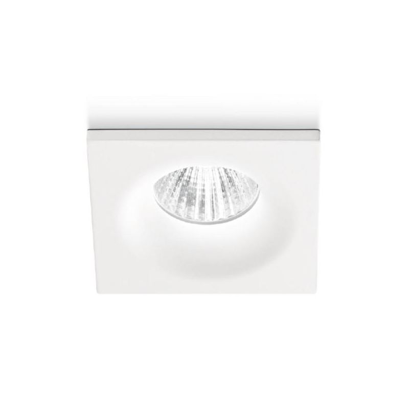 FARETTO DA INCASSO QUADRATO IN ALLUMINIO BIANCO OPACO LED 4W LUCE 3000K O 4000K GEA LUCE - Cristalensi Shop Online