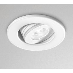 FARETTO DA INCASSO ROTONDO ORIENTABILE IN ALLUMINIO BIANCO OPACO LED 3W LUCE 3000K O 4000K GEA LUCE - Cristalensi Shop Online 2