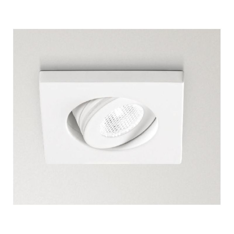 FARETTO DA INCASSO QUADRATO ORIENTABILE IN ALLUMINIO BIANCO OPACO LED 3W LUCE 3000K O 4000K GEA LUCE - Cristalensi Shop Online