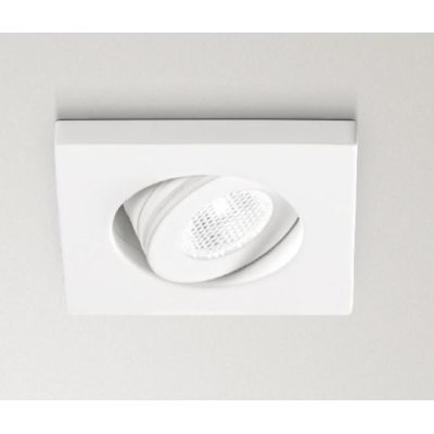 FARETTO DA INCASSO QUADRATO ORIENTABILE IN ALLUMINIO BIANCO OPACO LED 3W LUCE 3000K O 4000K GEA LUCE - Cristalensi Shop Online