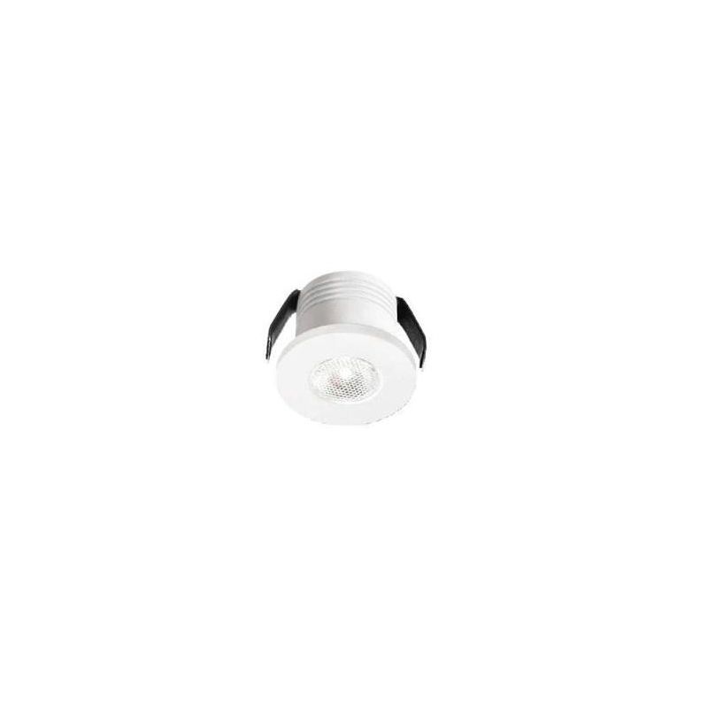 FARETTO DA INCASSO A MOLLE ROTONDO IN ALLUMINIO BIANCO O NICHEL LED 3W LUCE 3000K O 4000K GEA LUCE - Cristalensi Shop Online