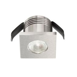 FARETTO DA INCASSO A MOLLE QUADRATO IN ALLUMINIO BIANCO O NICHEL LED 3W LUCE 3000K O 4000K GEA LUCE - Cristalensi Shop Online