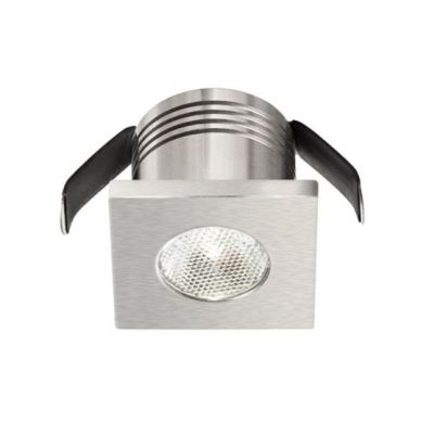 FARETTO DA INCASSO A MOLLE QUADRATO IN ALLUMINIO BIANCO O NICHEL LED 3W LUCE 3000K O 4000K GEA LUCE - Cristalensi Shop Online