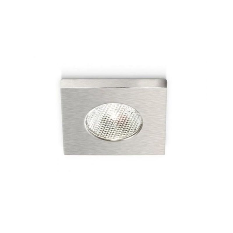 FARETTO DA INCASSO A MOLLE QUADRATO IN ALLUMINIO BIANCO O NICHEL LED 3W LUCE 3000K O 4000K GEA LUCE - Cristalensi Shop Online