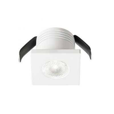 FARETTO DA INCASSO A MOLLE QUADRATO IN ALLUMINIO BIANCO O NICHEL LED 3W LUCE 3000K O 4000K GEA LUCE - Cristalensi Shop Online