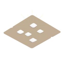 GISELLE PM PLAFONIERA MODERNA 5 LUCI CON ATTACCO GX53 3 FINITURE COLORE DELLA GEA LUCE GEA LUCE - Cristalensi Shop Online