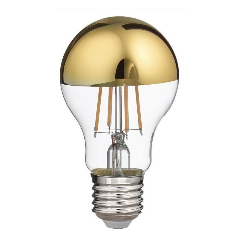 LAMPADINA ATTACCO E27 LED 8W LUCE 2700K CON VETRO SPECCHIATO ORO DURATA 15000 ORE GEA LUCE - Cristalensi Shop Online