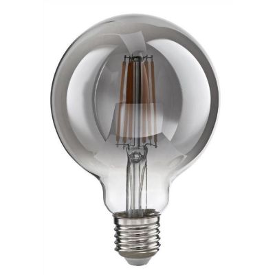 LAMPADINA A SFERA ATTACCO E27 LED 12W LUCE 2700K CON VETRO FUME DURATA 15000 ORE GEA LUCE - Cristalensi Shop Online