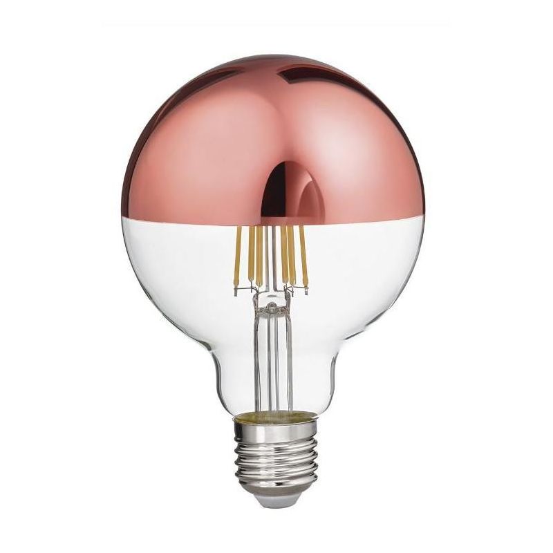 LAMPADINA A SFERA ATTACCO E27 LED 12W LUCE 2700K CON VETRO SPECCHIATO RAME DURATA 15000 ORE GEA LUCE - Cristalensi Shop Online
