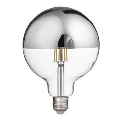 LAMPADINA GLOBO ATTACCO E27 LED 12W LUCE 2700K CON VETRO SPECCHIATO ARGENTO DURATA 15000 ORE GEA LUCE - Cristalensi Shop Online 2