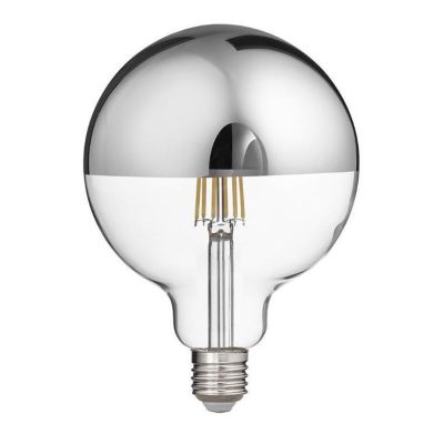 LAMPADINA GLOBO ATTACCO E27 LED 12W LUCE 2700K CON VETRO SPECCHIATO ARGENTO DURATA 15000 ORE GEA LUCE - Cristalensi Shop Online