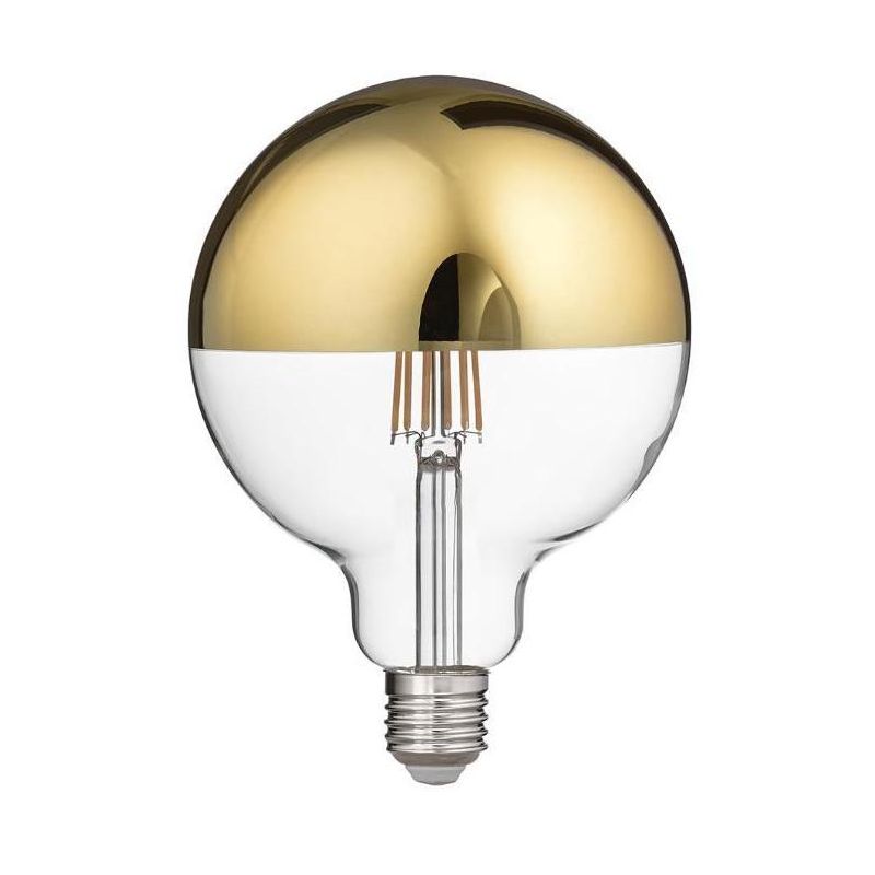 LAMPADINA GLOBO ATTACCO E27 LED 12W LUCE 2700K CON VETRO SPECCHIATO ORO DURATA 15000 ORE GEA LUCE - Cristalensi Shop Online