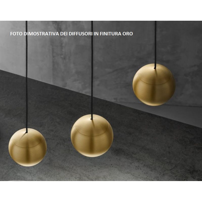 GUYA S3 SOSPENSIONE A BINARIO 3 LUCI LED 24W LUCE 3000K BIANCA O NERA MODERNA DELLA GEA LUCE GEA LUCE - Cristalensi Shop Online