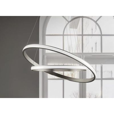 IOLE S2 SOSPENSIONE MODERNA 2 ANELLI LUCE LED 40W LUCE 3000K DIMMERABILE 3 COLORI GEA LUCE - Cristalensi Shop Online