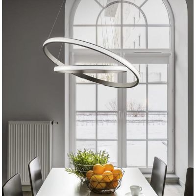 IOLE S2 SOSPENSIONE MODERNA 2 ANELLI LUCE LED 40W LUCE 3000K DIMMERABILE 3 COLORI GEA LUCE - Cristalensi Shop Online