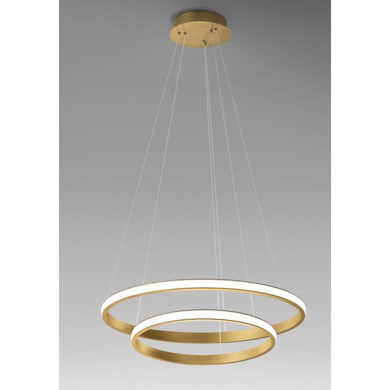 IOLE S2 SOSPENSIONE MODERNA 2 ANELLI LUCE LED 40W LUCE 3000K DIMMERABILE 3 COLORI GEA LUCE - Cristalensi Shop Online