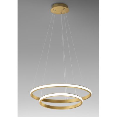 IOLE S2 SOSPENSIONE MODERNA 2 ANELLI LUCE LED 40W LUCE 3000K DIMMERABILE 3 COLORI GEA LUCE - Cristalensi Shop Online