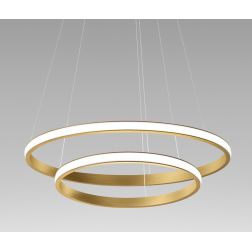 IOLE S2 SOSPENSIONE MODERNA 2 ANELLI LUCE LED 40W LUCE 3000K DIMMERABILE 3 COLORI GEA LUCE - Cristalensi Shop Online