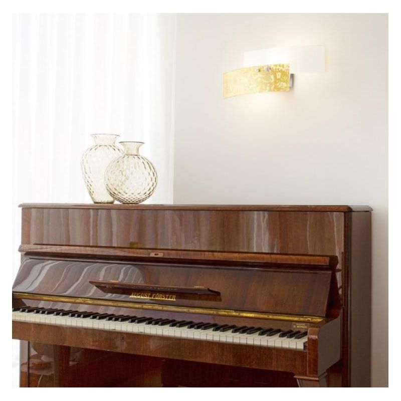 LARA LAMPADA DA PARETE PICCOLA IN VETRO 2 COLORI GEA LUCE MODERNO GEA LUCE - Cristalensi Shop Online