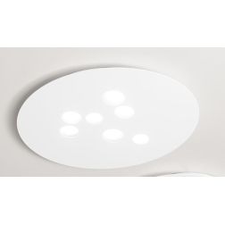 LUNA PG LAMPADA DA SOFFITTO MODERNA 7 LUCI ATTACCO GX53 BIANCA O TORTORA DELLA GEA LUCE GEA LUCE - Cristalensi Shop Online