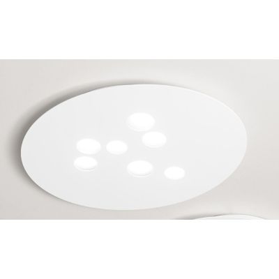LUNA PG LAMPADA DA SOFFITTO MODERNA 7 LUCI ATTACCO GX53 BIANCA O TORTORA DELLA GEA LUCE GEA LUCE - Cristalensi Shop Online