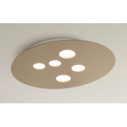 LUNA PM LAMPADA DA SOFFITTO MODERNA 5 LUCI ATTACCO GX53 BIANCA O TORTORA DELLA GEA LUCE GEA LUCE - Cristalensi Shop Online
