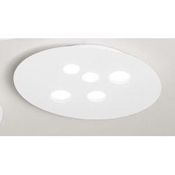 LUNA PM LAMPADA DA SOFFITTO MODERNA 5 LUCI ATTACCO GX53 BIANCA O TORTORA DELLA GEA LUCE GEA LUCE - Cristalensi Shop Online 2
