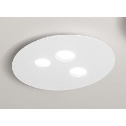 LUNA PP LAMPADA DA SOFFITTO MODERNA 3 LUCI ATTACCO GX53 BIANCA O TORTORA DELLA GEA LUCE GEA LUCE - Cristalensi Shop Online