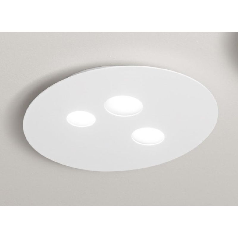 LUNA PP LAMPADA DA SOFFITTO MODERNA 3 LUCI ATTACCO GX53 BIANCA O TORTORA DELLA GEA LUCE GEA LUCE - Cristalensi Shop Online