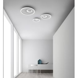 MELANIA PM PLAFONIERA MODERNA D40 LED 40W LUCE 3000K O 4000K BIANCA DELLA GEA LUCE GEA LUCE - Cristalensi Shop Online 2
