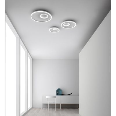 MELANIA PM PLAFONIERA MODERNA D40 LED 40W LUCE 3000K O 4000K BIANCA DELLA GEA LUCE GEA LUCE - Cristalensi Shop Online