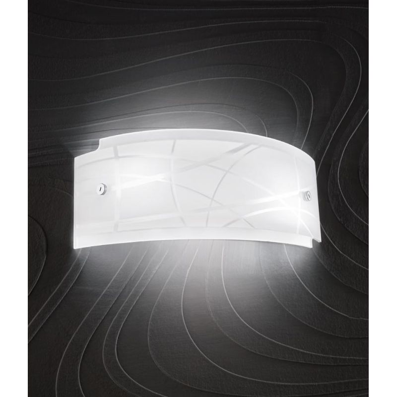 NEREIDE LAMPADA DA PARETE IN VETRO SERIGRAFATO DI GEA LUCE MODERNA ECONOMICA GEA LUCE - Cristalensi Shop Online